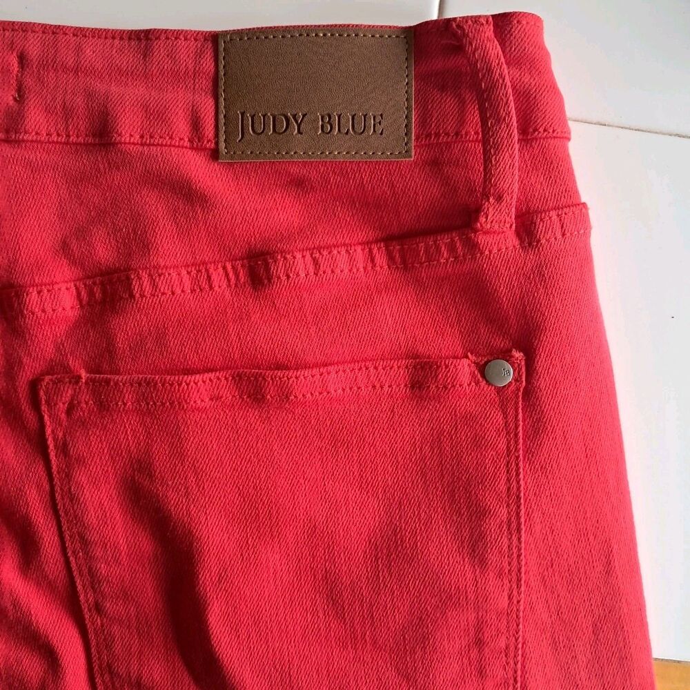 Judy Blue Red Jeans Womens 14W Garment Dyed Straight Leg Cotton Jeans JB88693 C - Picture 8 of 8
